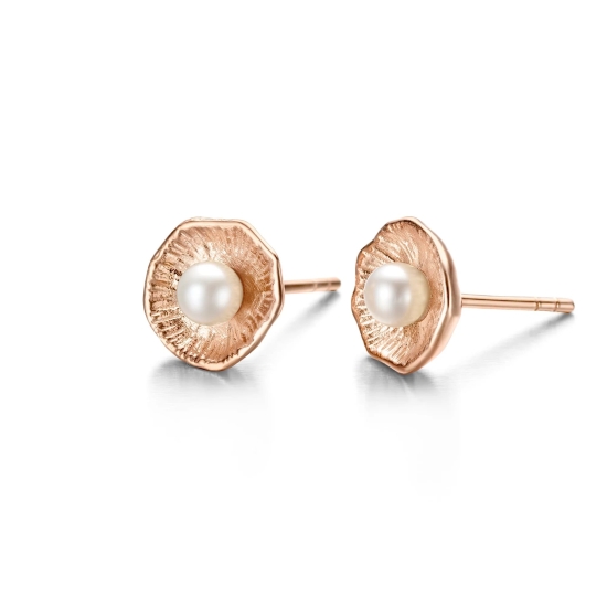 Spirit Icons Damen Ohrringe Ohrstecker 925 Silber Rosé Perle 42934