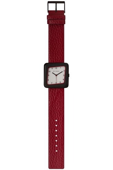 Rolf Cremer Damenuhr Play Schwarz Rot Leder 35mm 508903