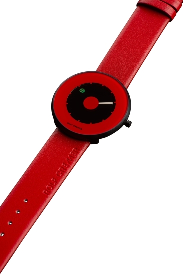 Rolf Cremer Damenuhr Running Gent Edelstahl Quarz Rot Leder 42mm 509401