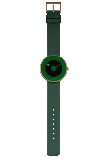 Rolf Cremer Damenuhr Running Gent Edelstahl Quarz Grün Leder 42mm 509406