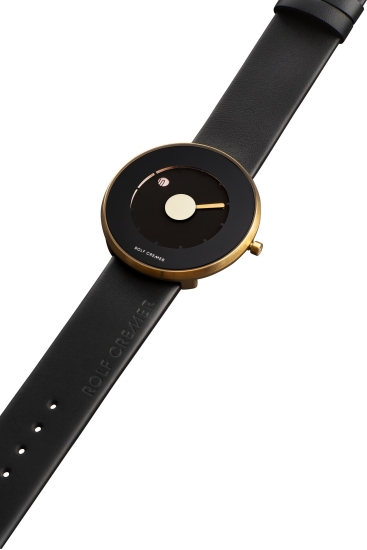 Rolf Cremer Damenuhr Running Gent Edelstahl Quarz Schwarz Leder 42mm 509407