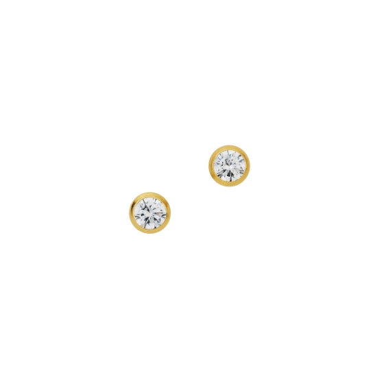 CEM Damen Ohrringe Ohrstecker 585er Gelbgold Zirkonia 4mm 6-119463-001