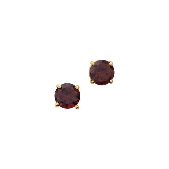 CEM Damen Ohrringe Ohrstecker 585er Gelbgold Granat 6-213215-001