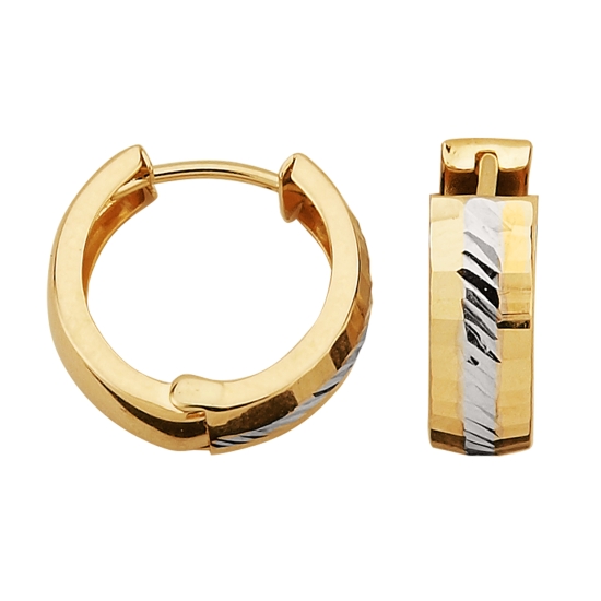 CEM Damen Ohrringe Creolen 585er Gold Bicolor 6-213231-001