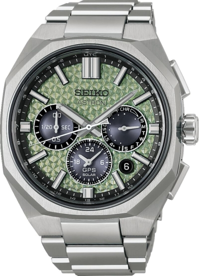 Preview: Seiko Astron Herrenuhr „Crystal Green“ GPS Solar Saphirglas Limited Edition HAB005J1