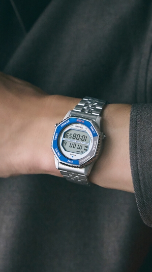 Seiko Herrenuhr "Rotocall“ Digital Alarm 10BAR Blau 37mm SMGG21P1