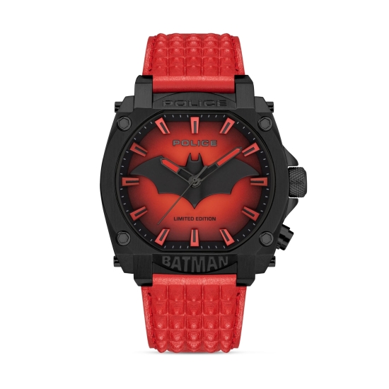 Police x Batman Herrenuhr Rot Limited Edition 45mm PEWGD0022604