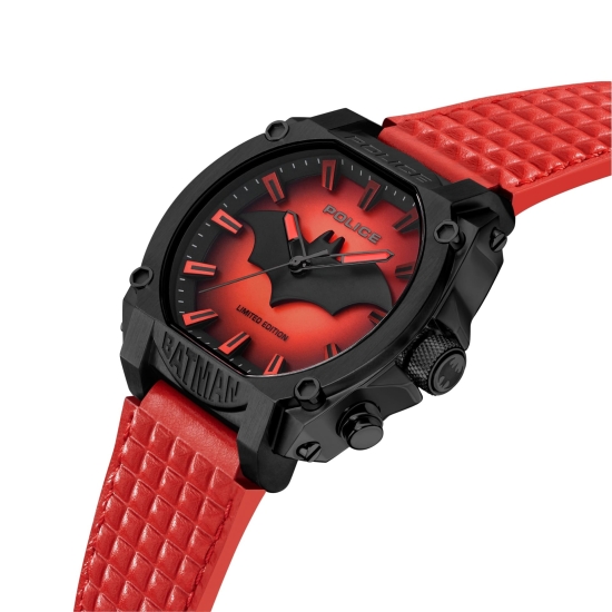 Police x Batman Herrenuhr Rot Limited Edition 45mm PEWGD0022604