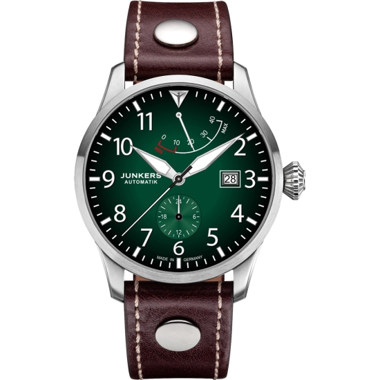 Junkers Herrenuhr Flieger Automatik Saphirglas Gangreserve 9.64.01.06