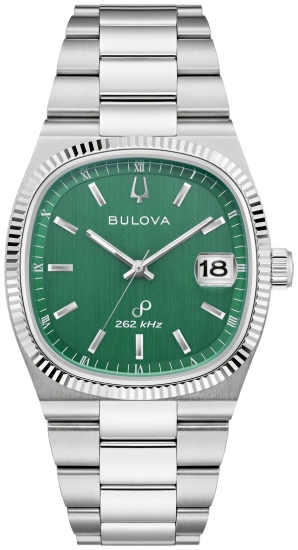 Bulova Herrenuhr SUPER SEVILLE Datum Saphirglas Grün 96B439