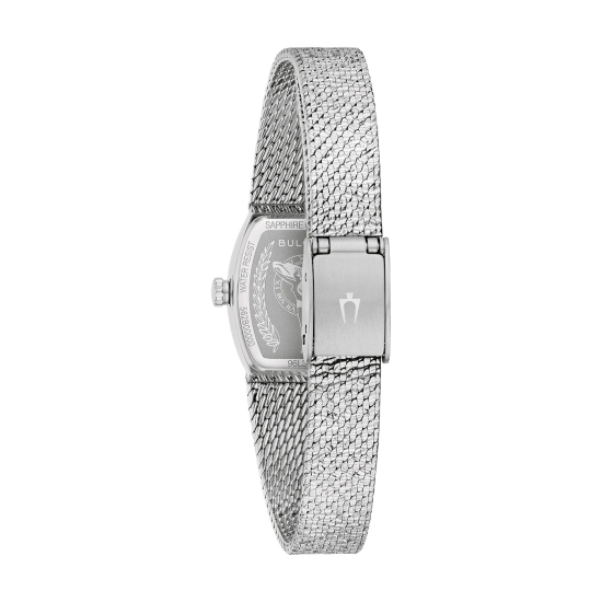 Bulova Damenuhr Quarz Edelstahl Saphirglas Blau Klein 96L343