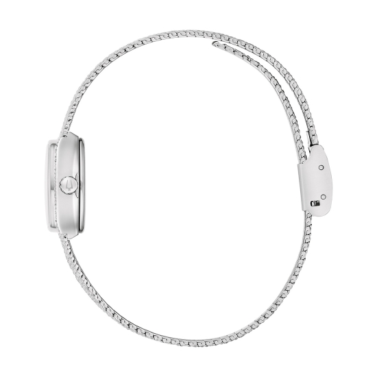 Bulova Damenuhr Quarz Edelstahl Saphirglas Blau Klein 96L343