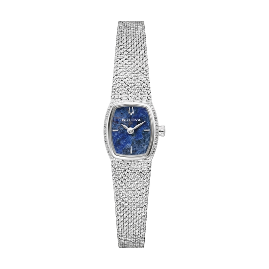 Bulova Damenuhr Quarz Edelstahl Saphirglas Blau Klein 96L343