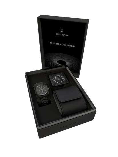 Bulova Herrenuhr Lunar Pilot "Black Hole" Chrono Schwarz Limited 98A335