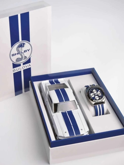 Bulova Herrenuhr SHELBY® Racer Chrono Saphirglas Blau Limited Edition 98B452