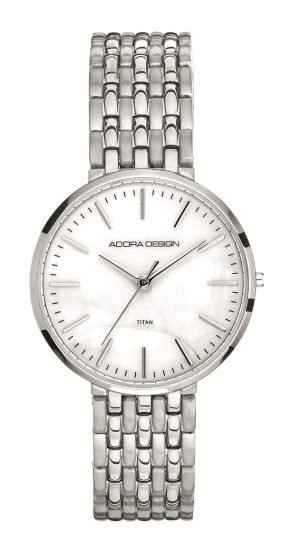 Adora Damenuhr Titan Titanium Perlmutt Quarz 30mm AD8829
