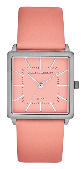 Adora Design Damenuhr Titan Titanium Quarz Leder Rechteckig AD8879