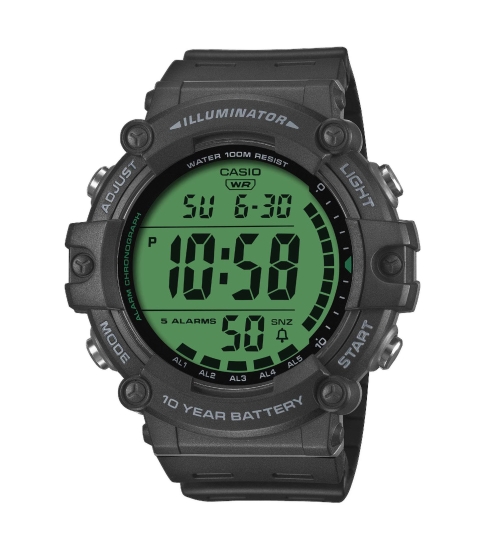 Casio Herrenuhr Digital Licht 10BAR Groß Schwarz Grün AE-1500WHC-1AVEF