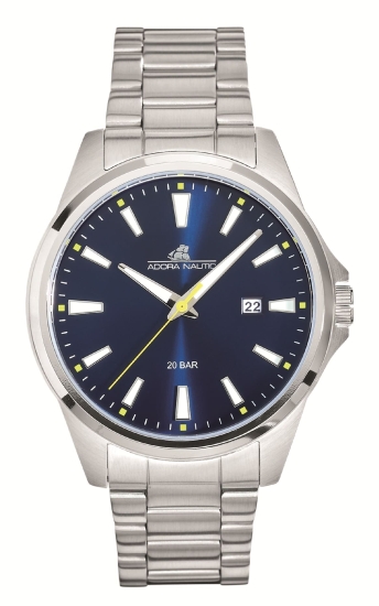 Adora Nautic Herrenuhr Edelstahl Datum Blau 20BAR 41mm AN2435