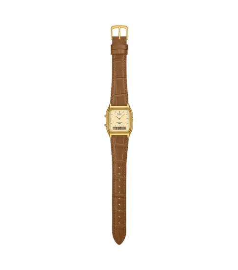 Preview: Casio Herrenuhr Unisex Analog-Digital Alarm Stopp Goldfarben AQ-230EGL-9AEF