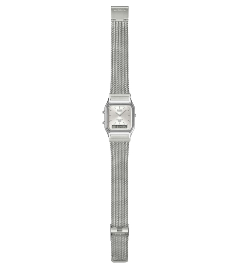 Preview: Casio Herrenuhr Unisex Analog-Digital Alarm Stopp Mesharmband AQ-230EM-7AEF