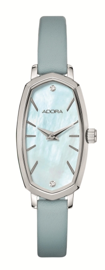 Adora Damenuhr Datum Quarz Leder Blau 19mm AT5769