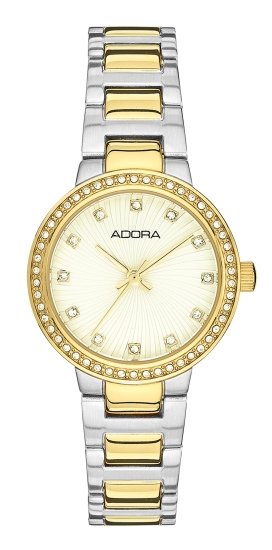 Adora Damenuhr Edelstahl Quarz Bicolor 28mm AT5826