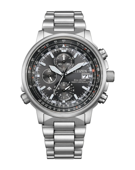Citizen Promaster Herrenuhr Funkuhr Solar Saphirglas Schwarz AT8300-58E