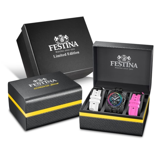 Preview: Festina Herrenuhr Chrono Bike 2026 Limited Edition Schwarz 46mm F20761/1