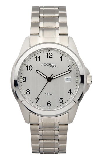 Adora Herrenuhr Edelstahl Saphirglas Datum 10BAR 37mm AS4278