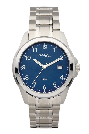 Adora Herrenuhr Edelstahl Saphirglas 10BAR Blau 37mm AS4279