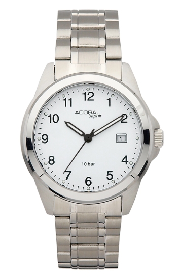 Adora Herrenuhr Edelstahl Saphirglas 10BAR Weiss 37mm AS4280