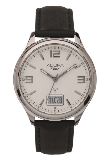 Adora Herrenuhr Funkuhr Datum Leder AF7153