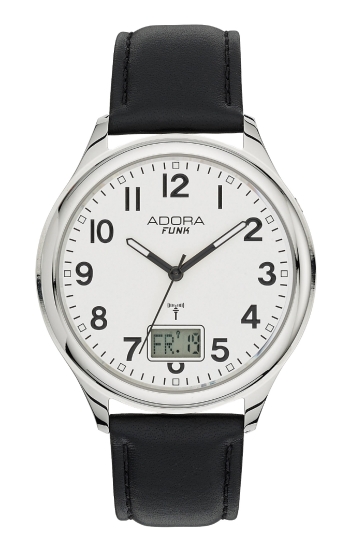 Adora Herrenuhr Funkuhr Datum Leder AF7189