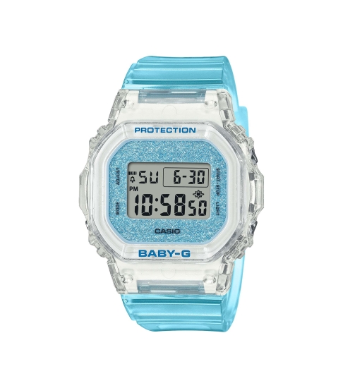 Casio Baby-G Damenuhr Digital Alarm Licht Transparent Blau BGD-565GC-2ER