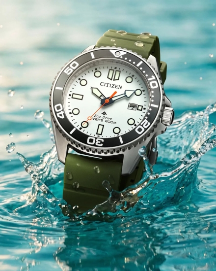 Preview: Citizen Herrenuhr Promaster Solar Saphirglas Datum Grün BN0265-00A