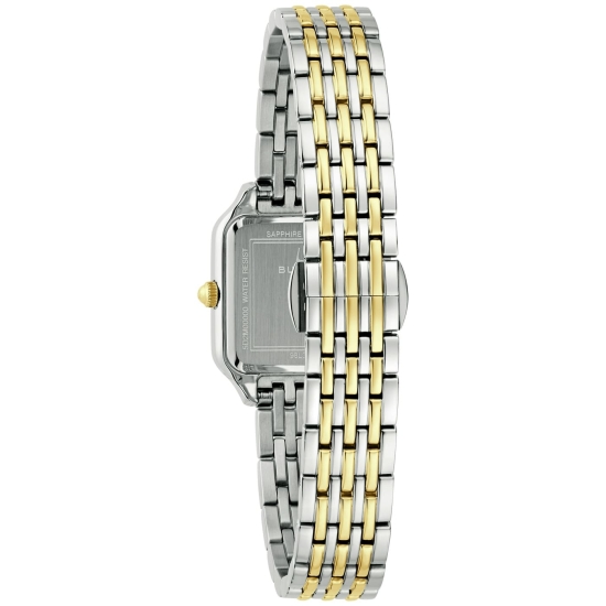 Preview: Bulova Damenuhr Edelstahl Saphirglas Bicolor 23mm 98L330