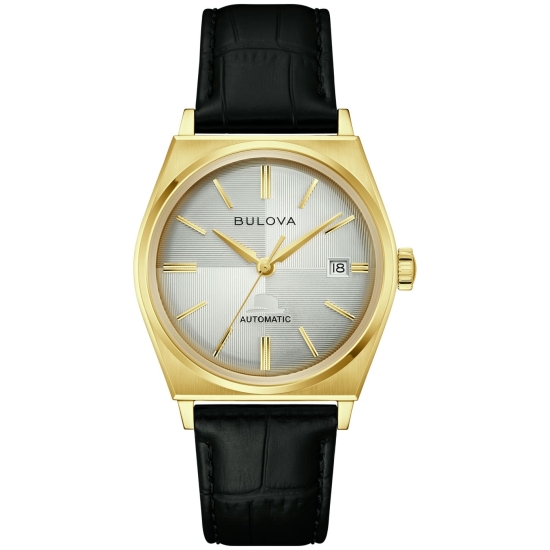 Bulova Herrenuhr Sinatra Automatik Saphirglas Goldfarben 37mm 97B243