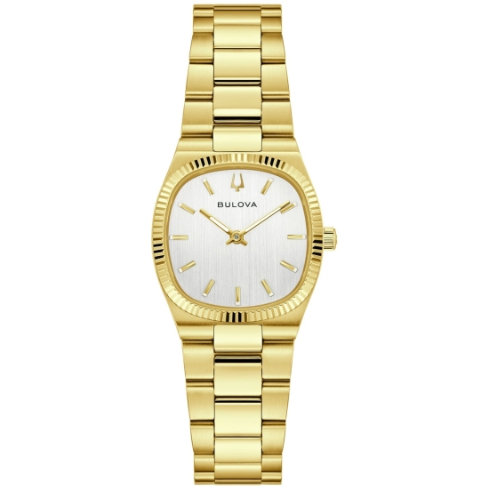 Bulova Damenuhr Super Seville Edelstahl Saphirglas Goldfarben 97L189