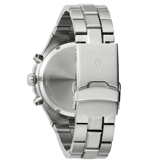 Preview: Bulova Herrenuhr Edelstahl Chrono Datum 44mm Schwarz 96B410