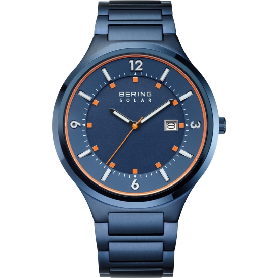 Bering Herrenuhr Solar Saphirglas Blau 14442-797