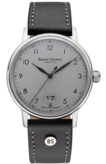 Bruno Söhnle Glashütte Herrenuhr Bergamo Big Saphirglas Leder 17-13234-831