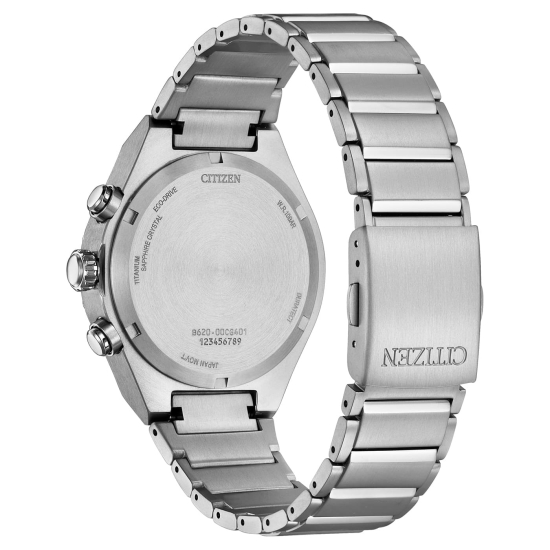 Citizen Herrenuhr Titan Solar Chrono Saphirglas 10BAR Weiss CA4690-51A