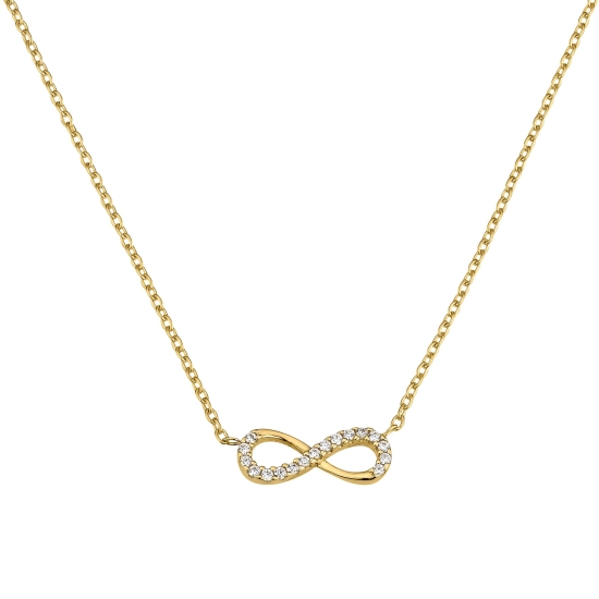 CEM Halskette Collier mit Anhänger Unendlich 333 Gold 45cm 6-204572-001
