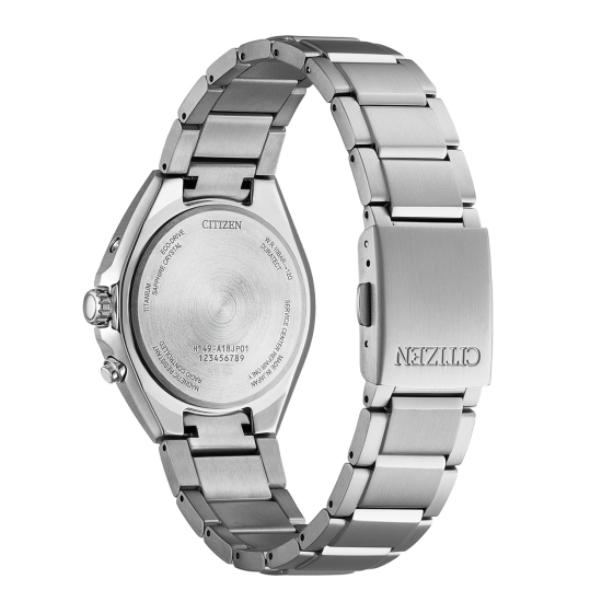 Preview: Citizen Herrenuhr Funkuhr Solar Titan 10BAR Blau 37,5mm CB1160-55L