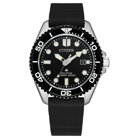 Citizen Herrenuhr Promaster Solar Saphirglas Datum Schwarz BN0266-07E