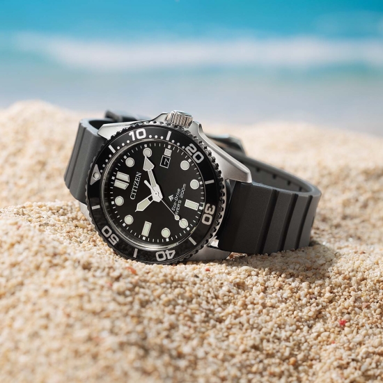 Preview: Citizen Herrenuhr Promaster Solar Saphirglas Datum Schwarz BN0266-07E