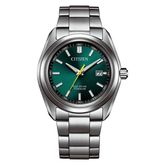 Citizen Herrenuhr Eco-Drive Solar Titan Datum Grün AW1900-50X