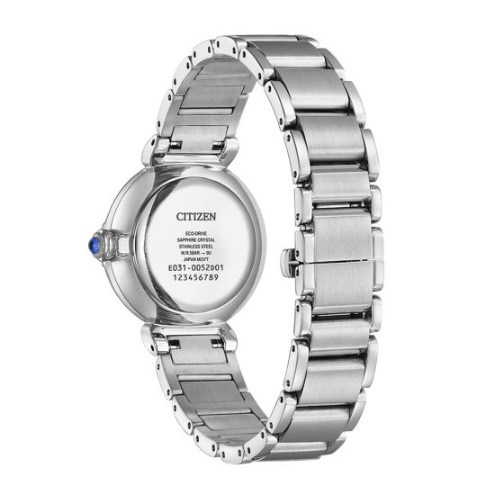 Preview: Citizen Damenuhr Eco-Drive Solar Saphirglas Perlmutt 30mm EM1060-87Y