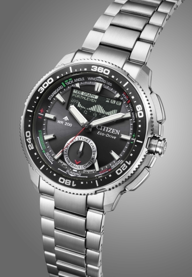 Preview: Citizen Herrenuhr Promaster Solar Edelstahl Alarm Schwarz JV3001-53E